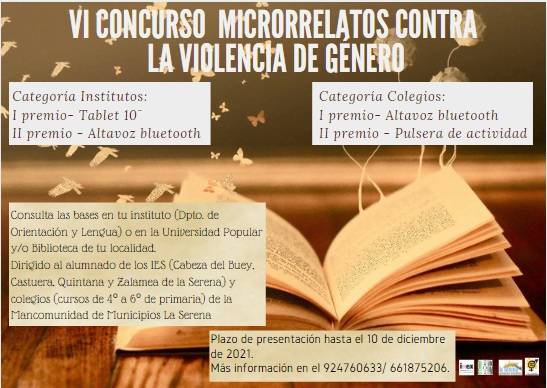 FALLO VI CONCURSO DE MICRORRELATOS CONTRA LA VIOLENCIA DE GÉNERO