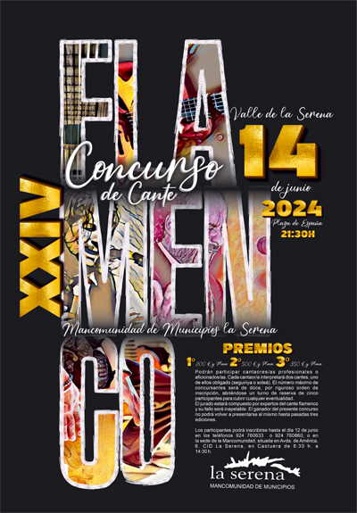 XXIV CONCURSO DE CANTE FLAMENCO «MANCOMUNIDAD DE LA SERENA»