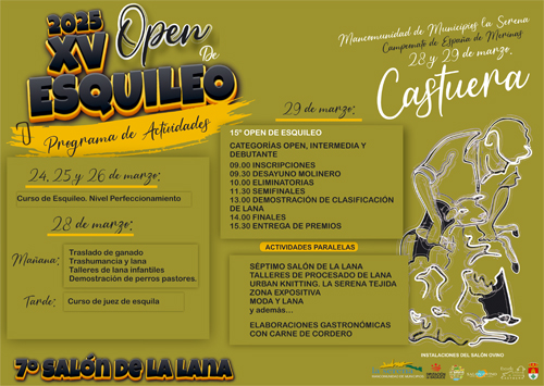 OPEN DE ESQUILEO MANCOMUNIDAD DE LA SERENA. CAMPEONATO DE ESPAÑA DE MERINAS